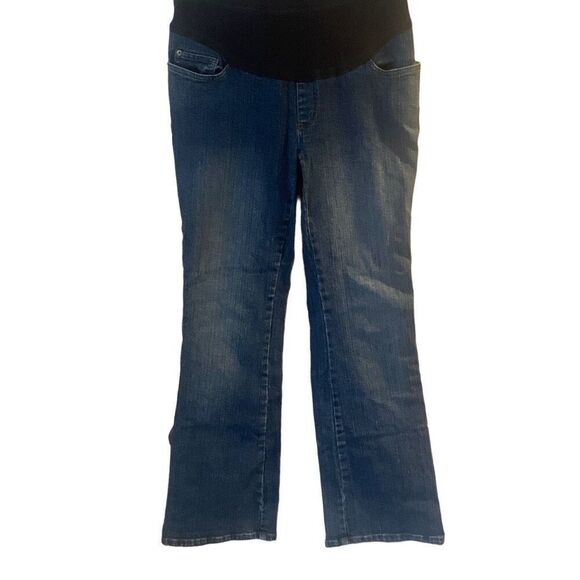 Pre Owned Women’s Oh Baby by Motherhood Maternity Jeans Sz Sm Almost Boot Cut - Picture 1 of 13